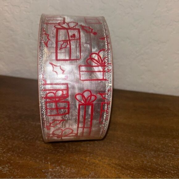 New, Wired Trimming Metallic Wide Ribbon - Picture 2 of 3